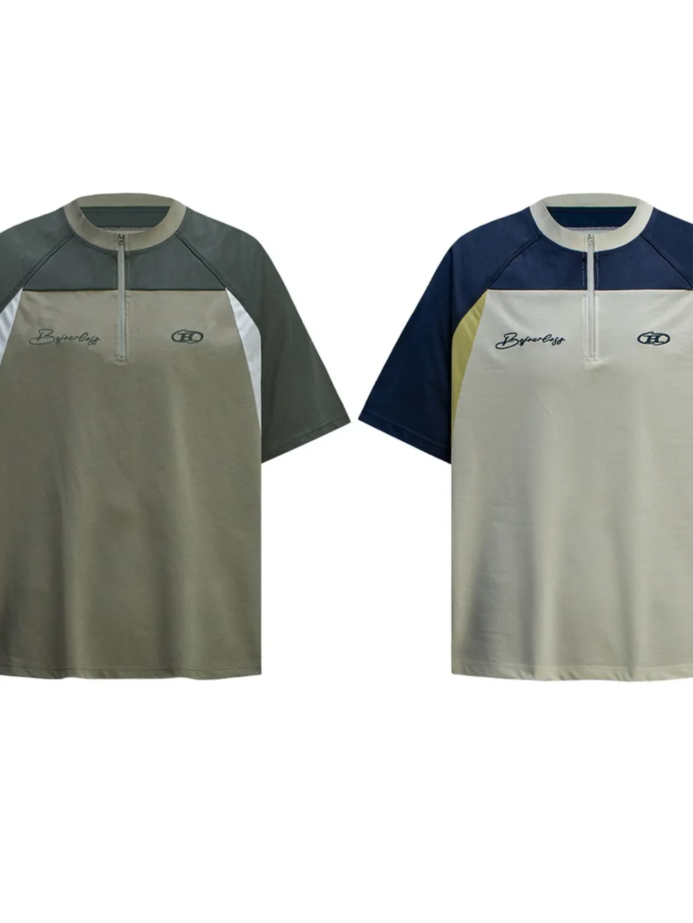 Men's Quarter-Zip Color Block T-Shirt, image 6