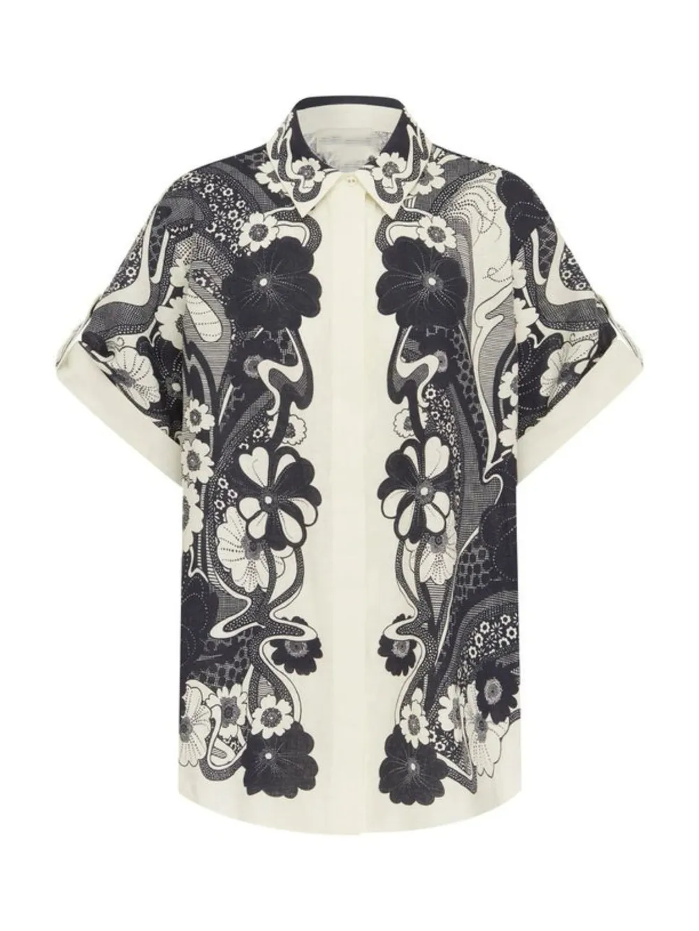 Printed Button Up Shirt and Pants Set, image 5