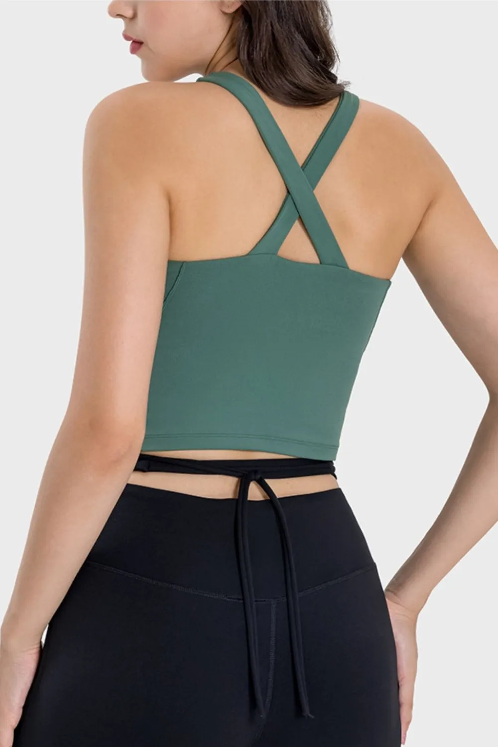 Crisscross Grecian Neck Active Cami, image 7