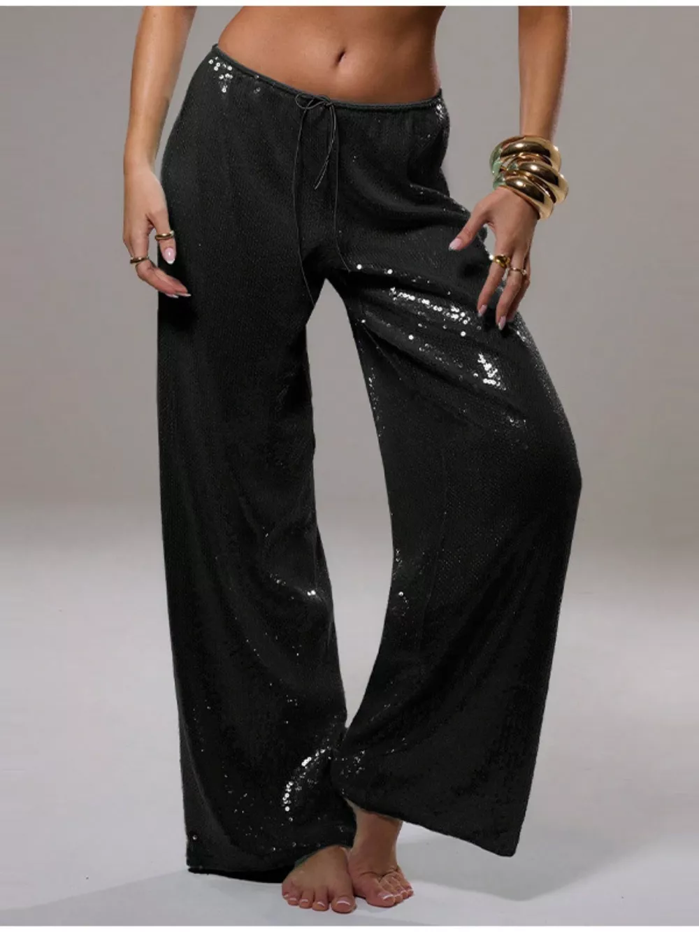 Sequin Wide Leg Pants