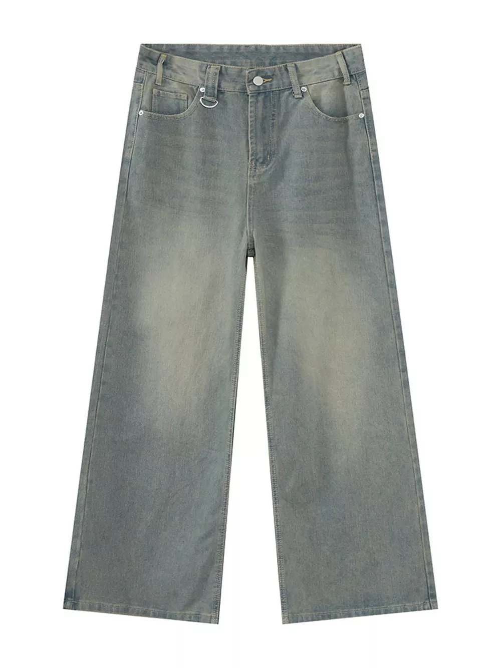 Men's Vintage Wash Wide Leg Jeans, image 5