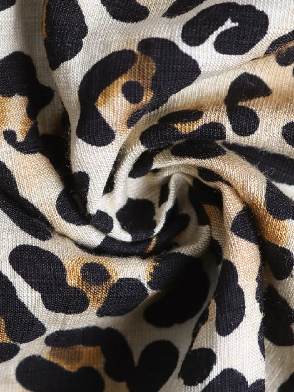 Smocked Leopard Midi Cami Dress, image 5