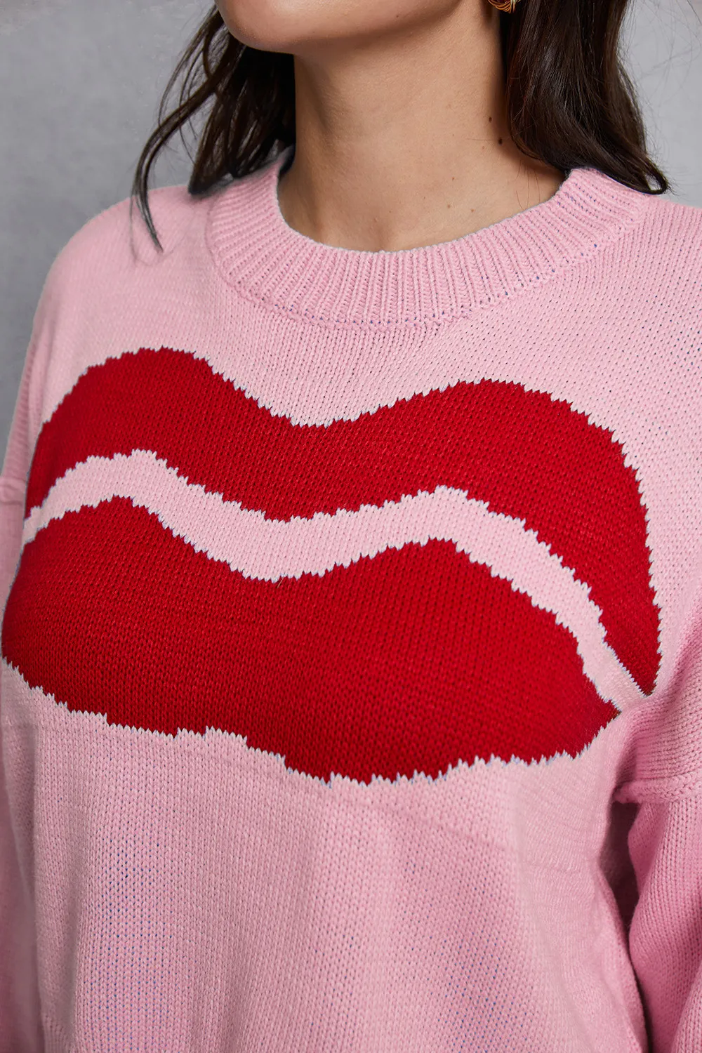 Lip Fringe Round Neck Sweater, image 13