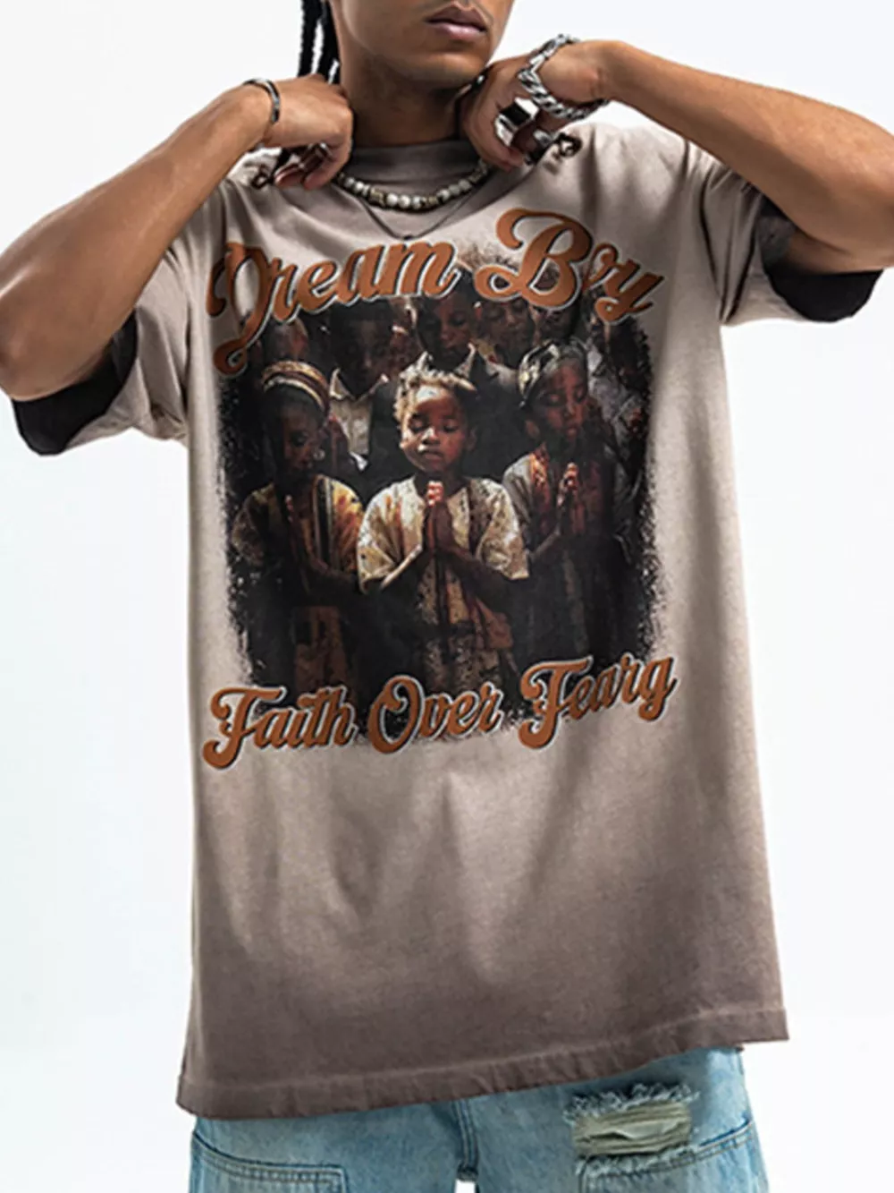 Men's Graphic Round Neck Short Sleeve T-Shirt, image 4