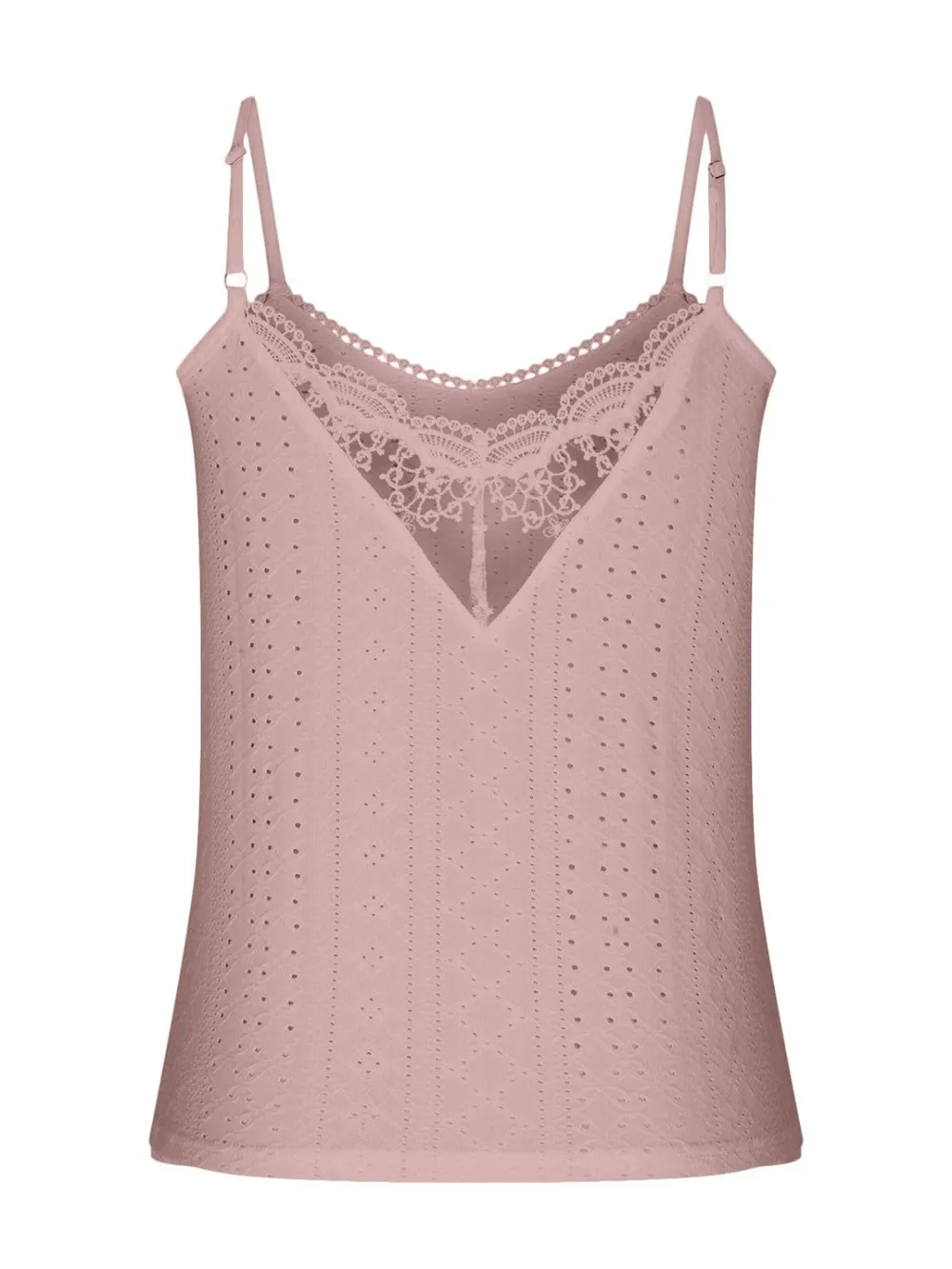 Eyelet Lace Detail V-Neck Cami, image 11