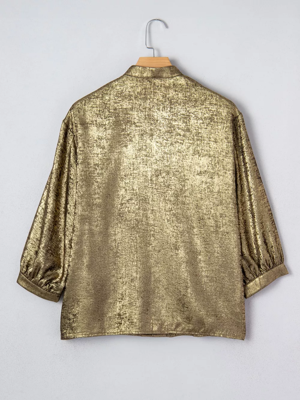 Notched 3/4 Sleeve Blouse, image 5