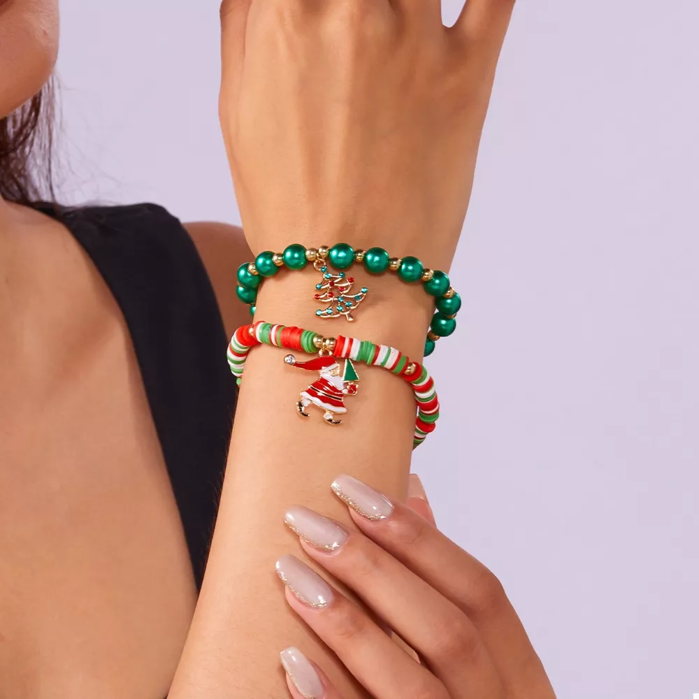 Christmas Beaded Charm Bracelet, image 4