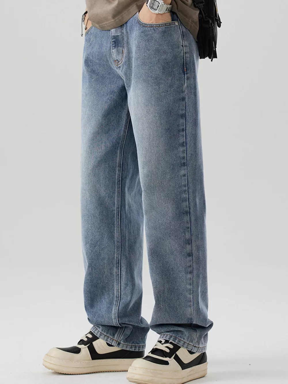 Men's Wide Leg Jeans, image 3