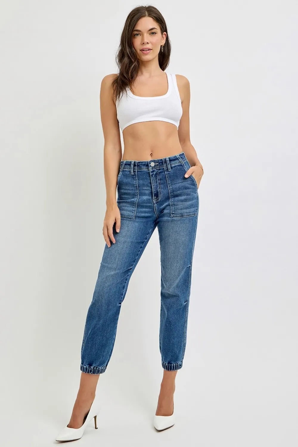 Full Size High Rise Ankle Jogger Jeans, image 6