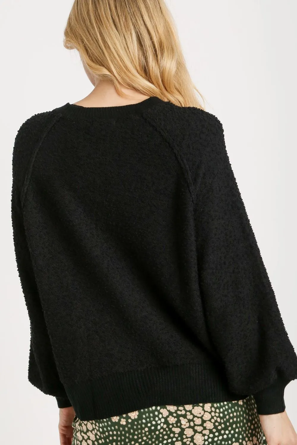 Full Size Round Neck Long Sleeve Sweater Plus Size, image 2