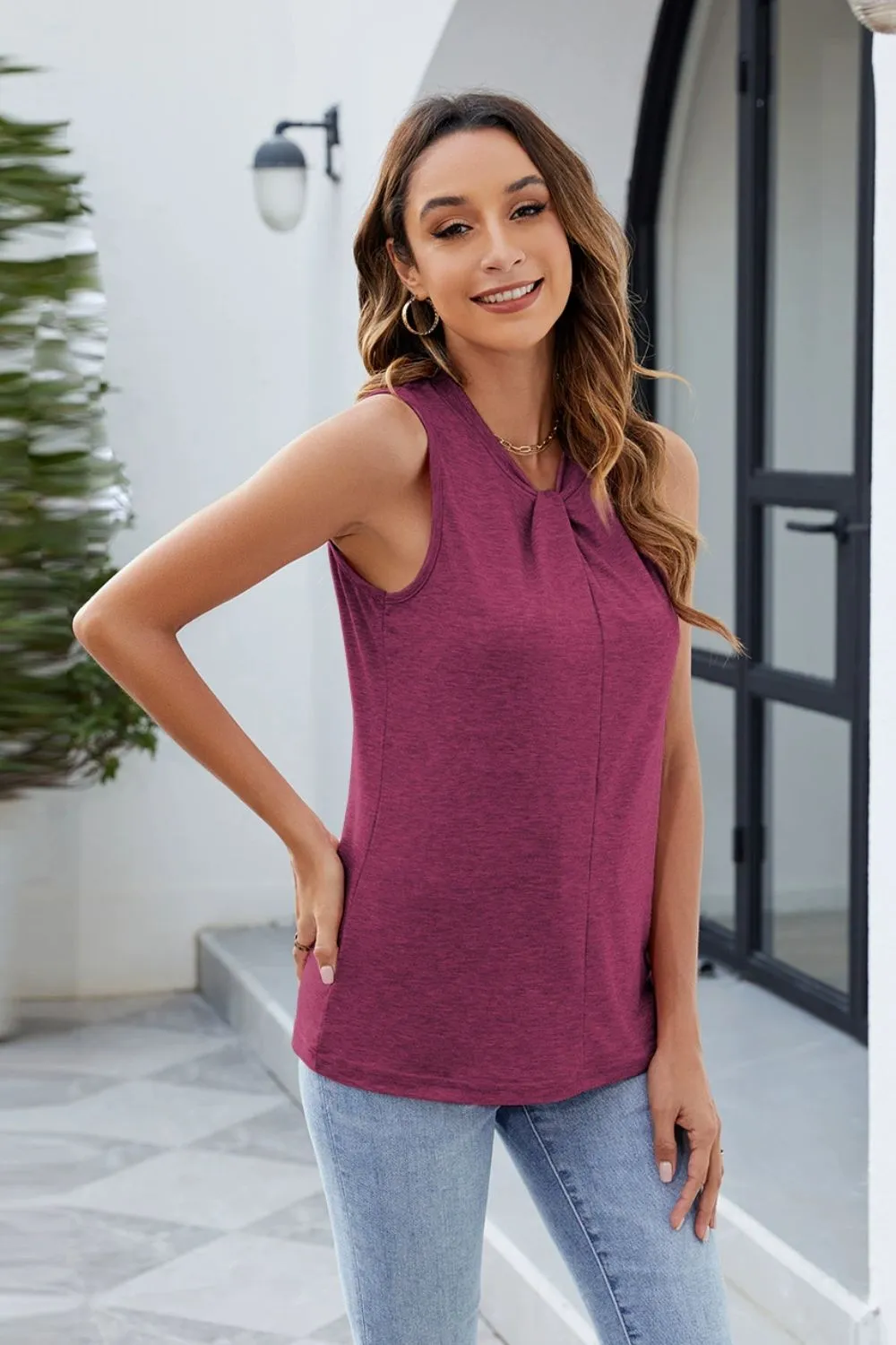 Twisted Solid Color Tank, image 13