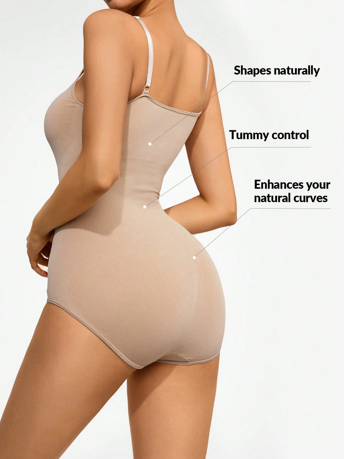 Full Size Scoop Neck Butt Lifting Bodysuit, image 6