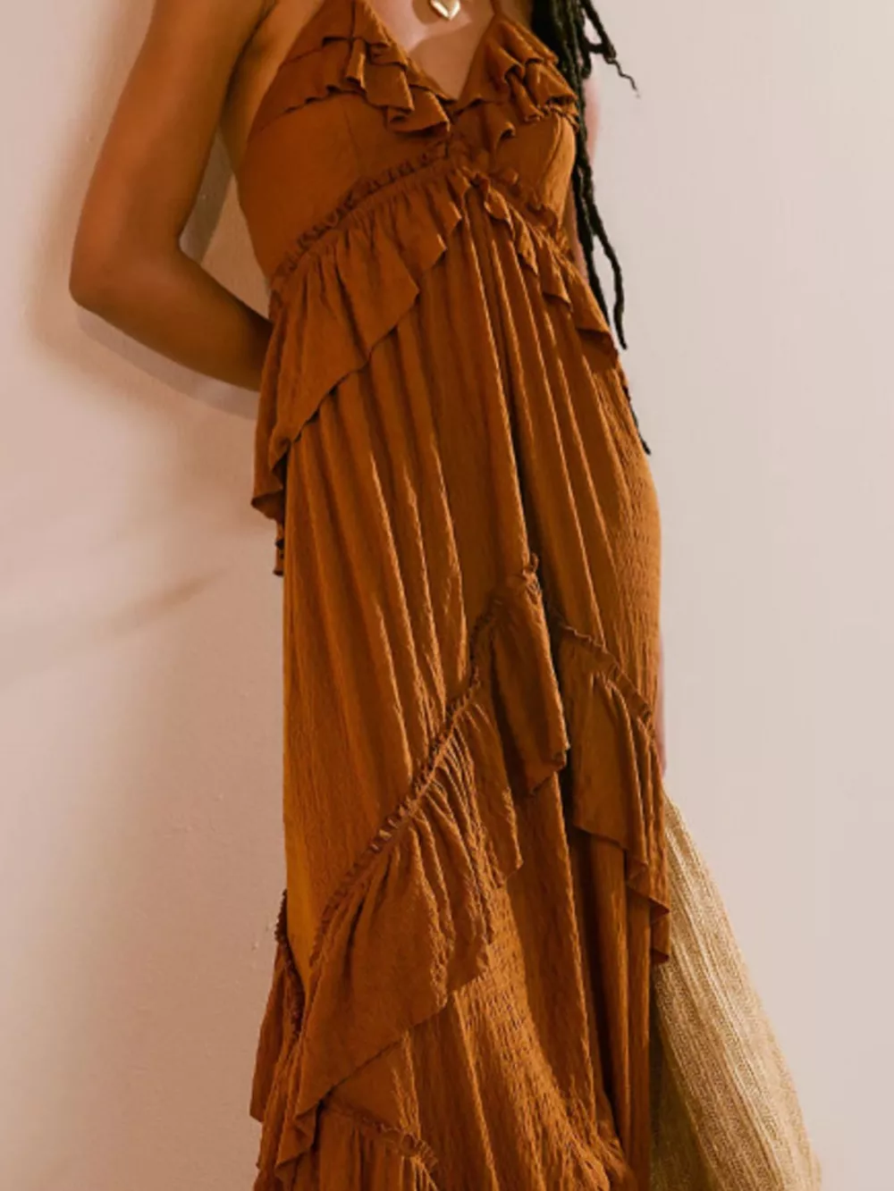 Ruffled Halter Neck Maxi Dress, image 19