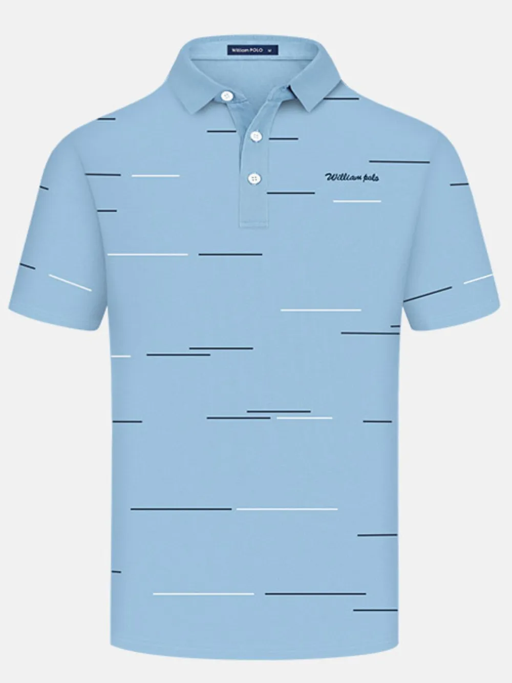 Men's Short Sleeve Collared Neck Striped Polo, image 2