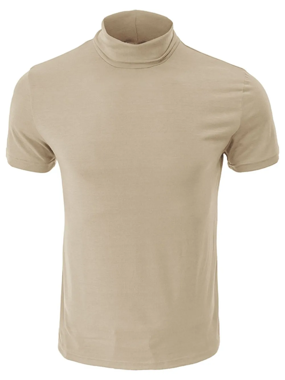 Men's Full Size Mock Neck Short Sleeve T-Shirt Plus Size, image 12