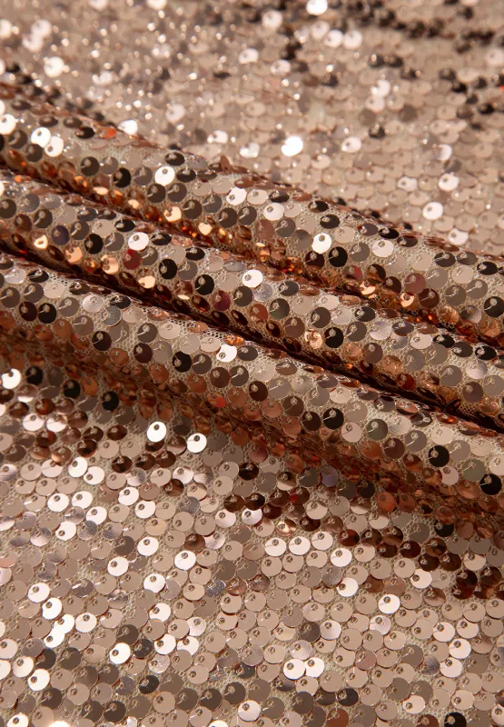 Backless Sequin Mock Neck Long Sleeve Mini Dress, image 7