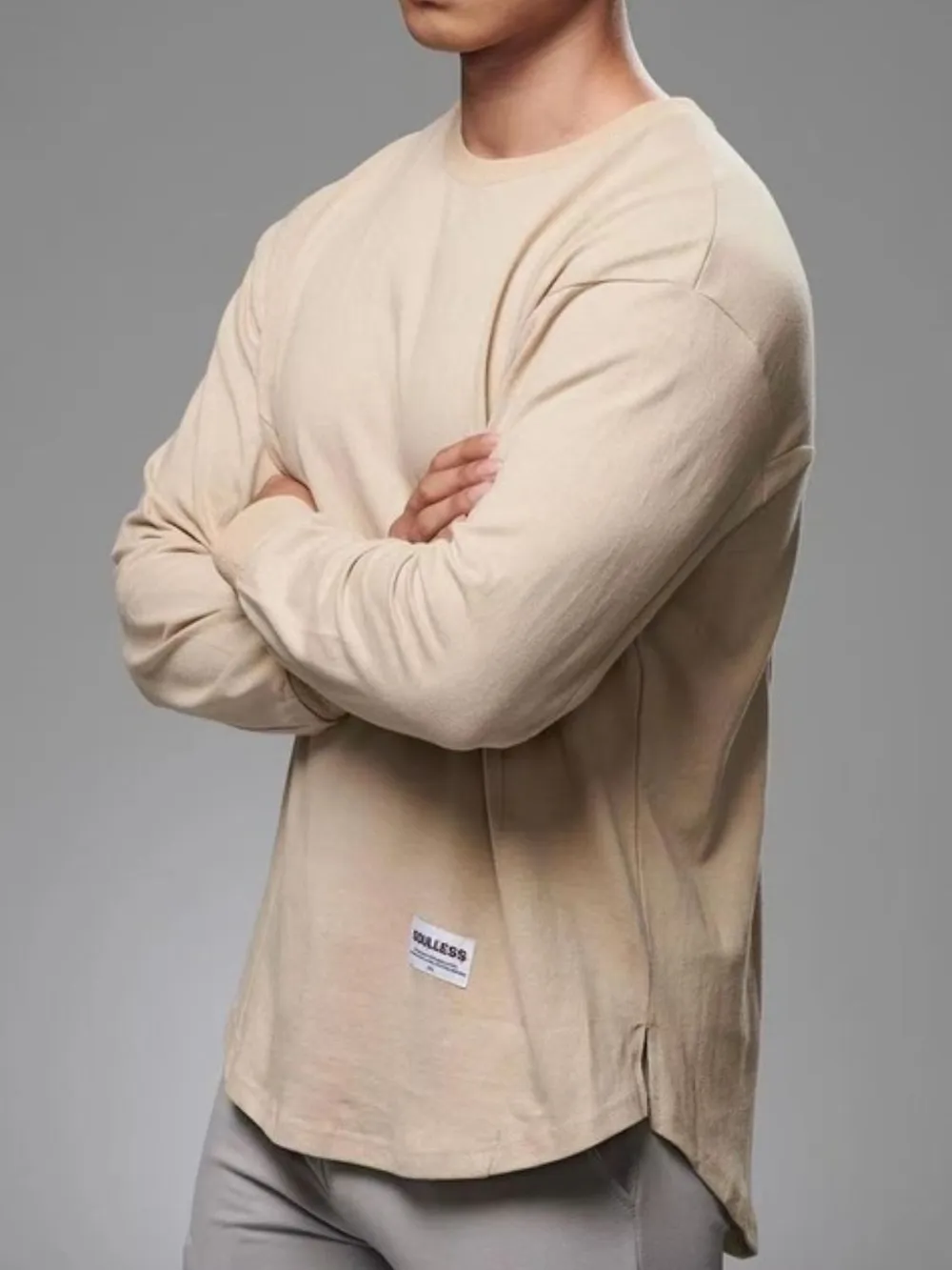 Men's Plus Size Round Neck Drop Shoulder T-Shirt, image 6