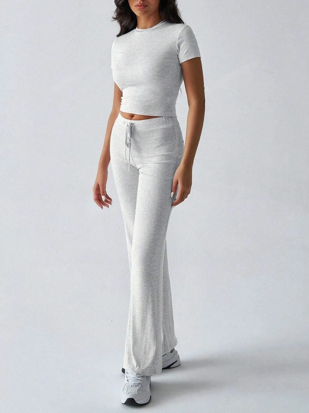 Round Neck Short Sleeve Top and Pants Set, image 24