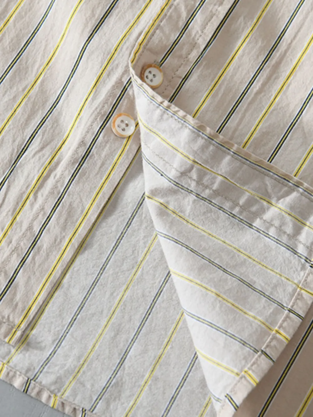 Men's Plus Size Classic Striped Button-Down Shirt, image 5