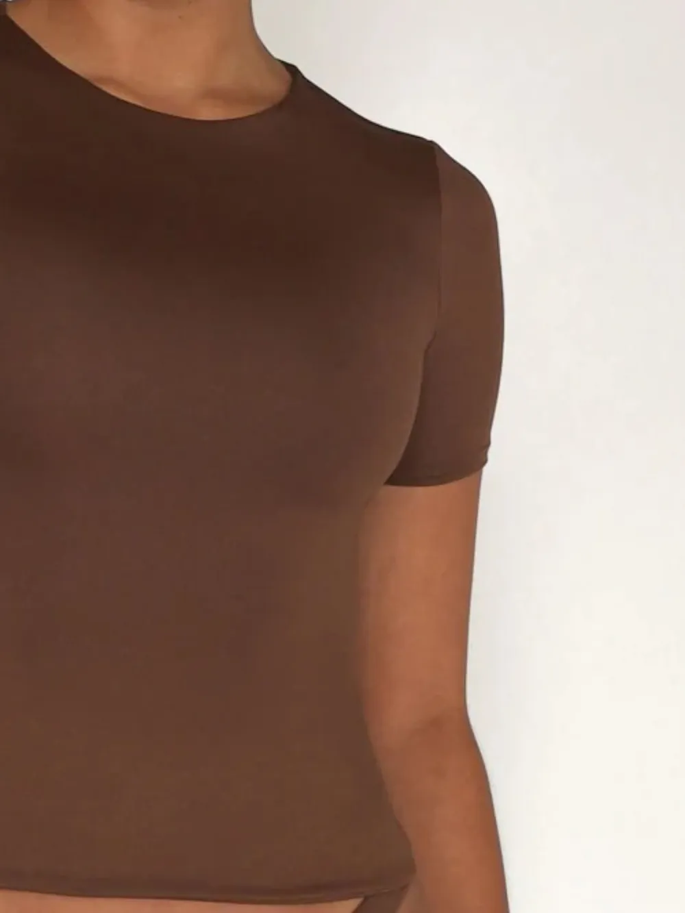 Round Neck Short Sleeve Swim Top, image 17