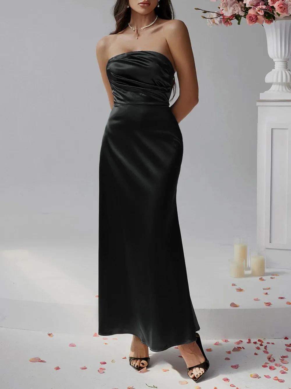 Ruched Tube Maxi Dress, image 15