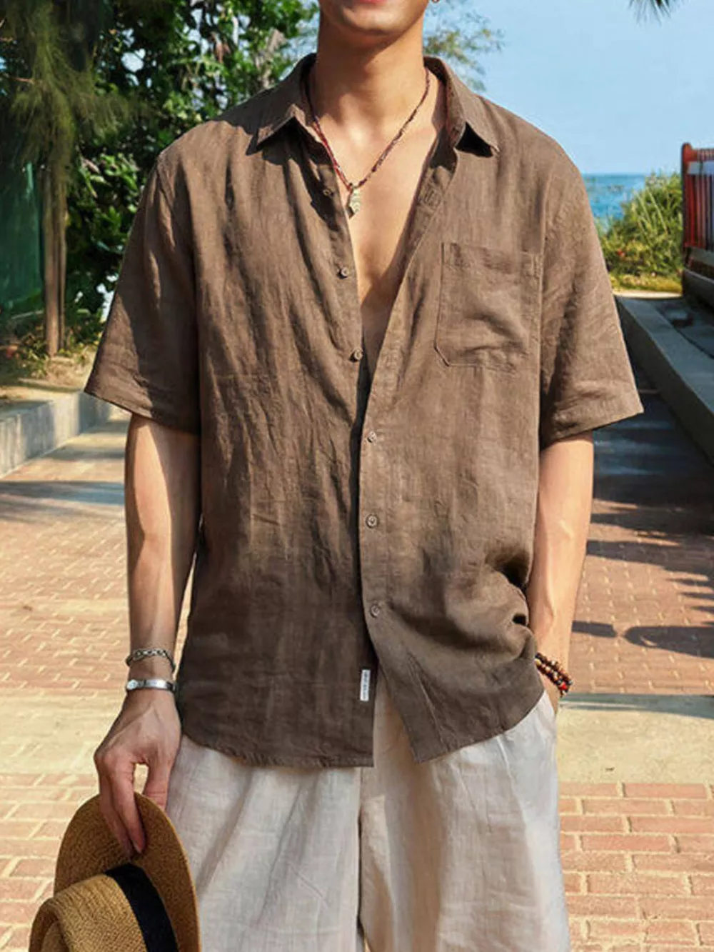 Men's Plus Size Casual Short-Sleeve Shirt, image 6