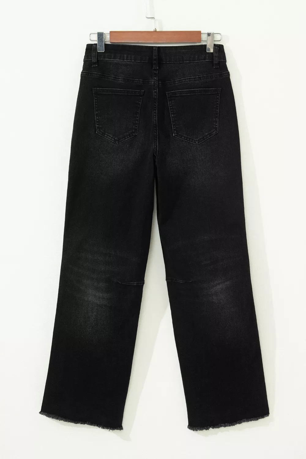 Frayed Cropped Straight Jeans, image 3