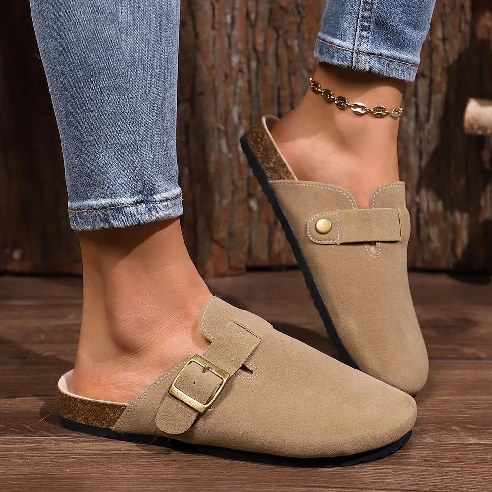 Buckle Round Toe Flats Slip-Ons, image 3