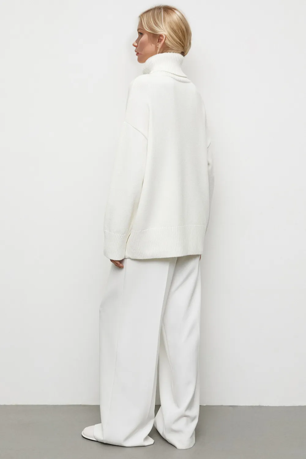 Turtleneck Dropped Shoulder Long Sleeve Sweater, image 11