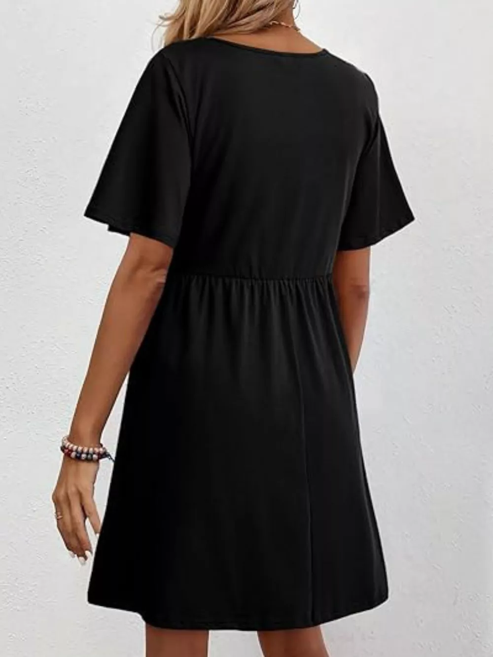 Floral V-Neck Mini Dress, image 4