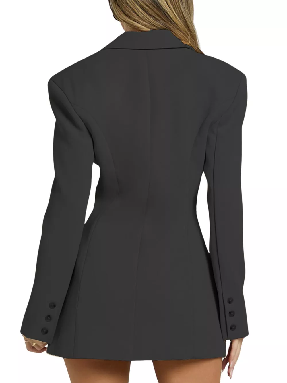 Lapel Collar Fitted Blazer Dress, image 5