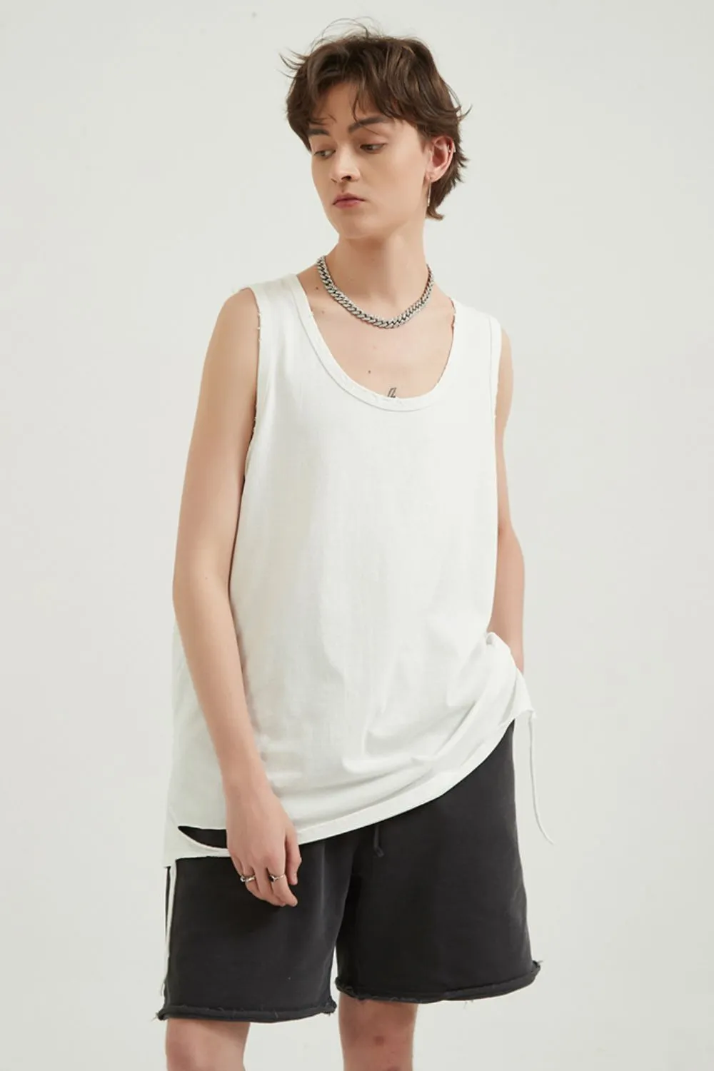 Men's Round Neck Wide Strap Tank, image 5