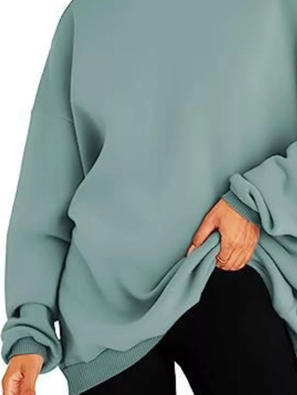 Drop Shoulder Long Sleeve Hoodie, image 18