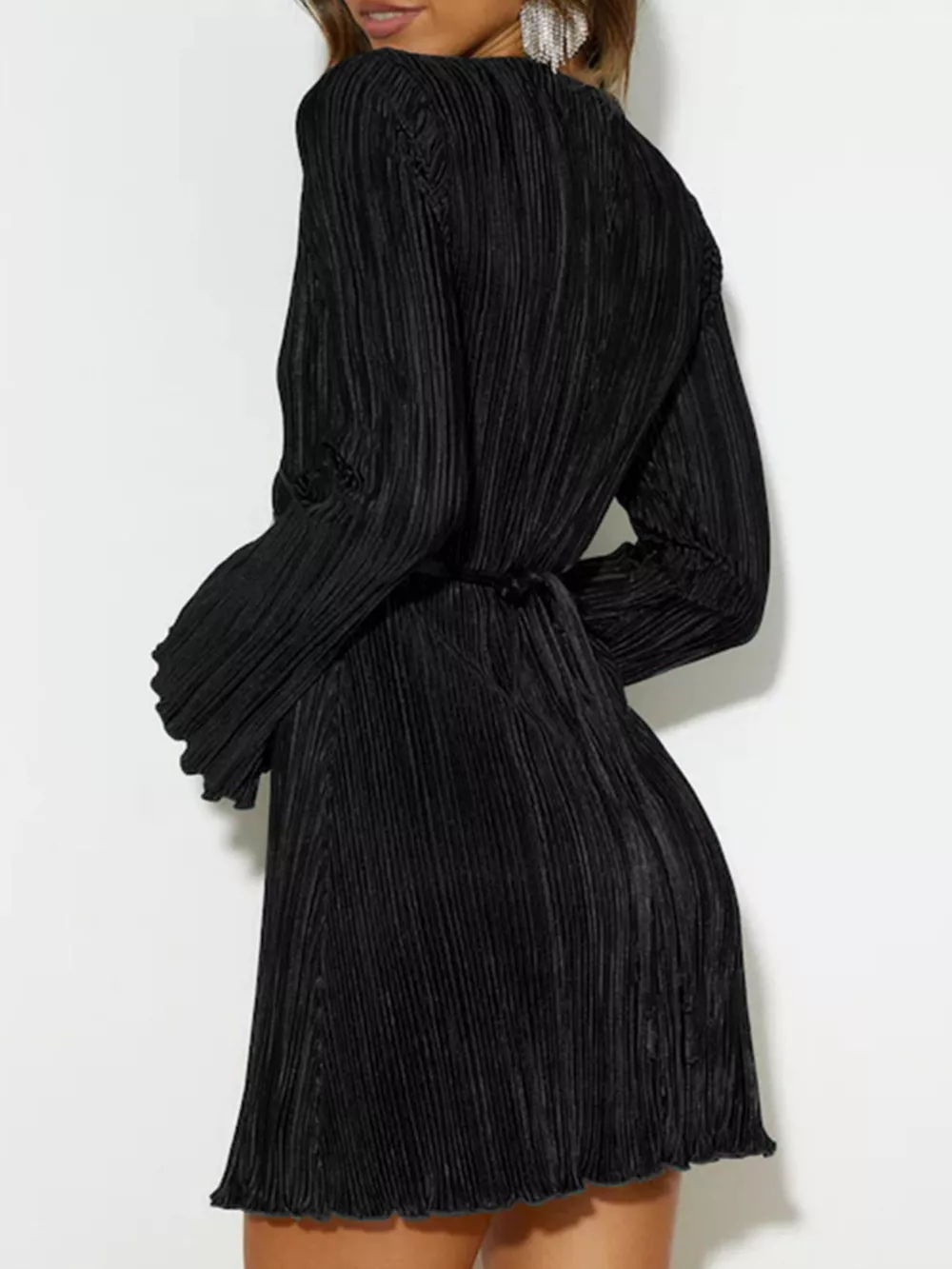 Cutout Flare Sleeve Mini Dress, image 6