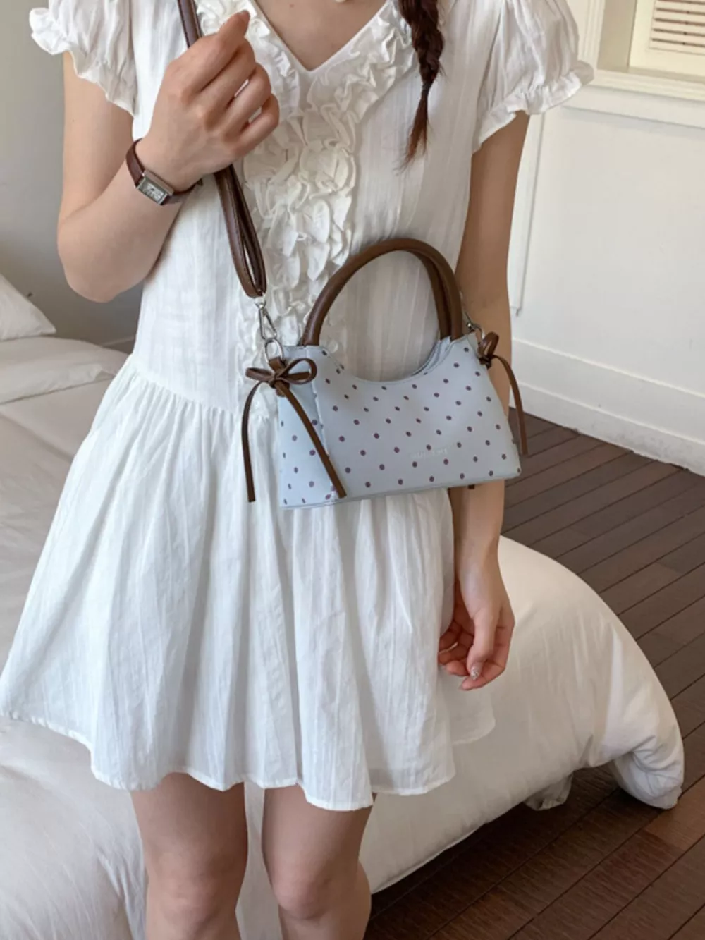 Polka Dot Mini Crossbody Bag, image 2