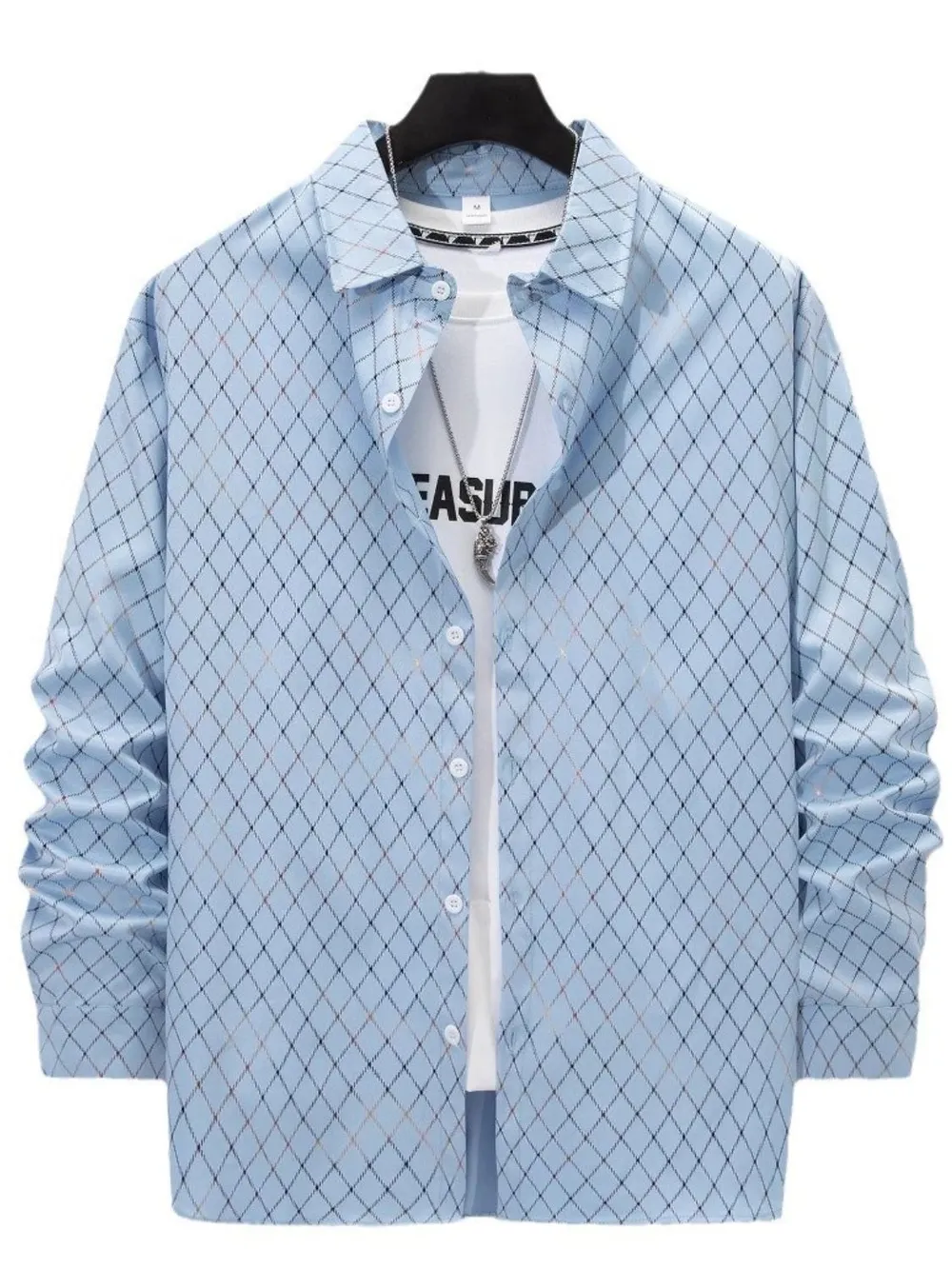 Men's Full Size Button Up Long Sleeve Shirt Plus Size, image 10