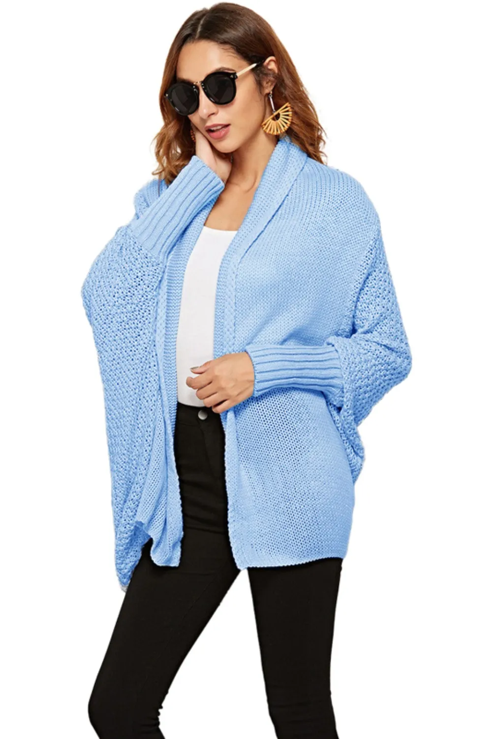 Open Front Batwing Sleeve Cardigan, image 23