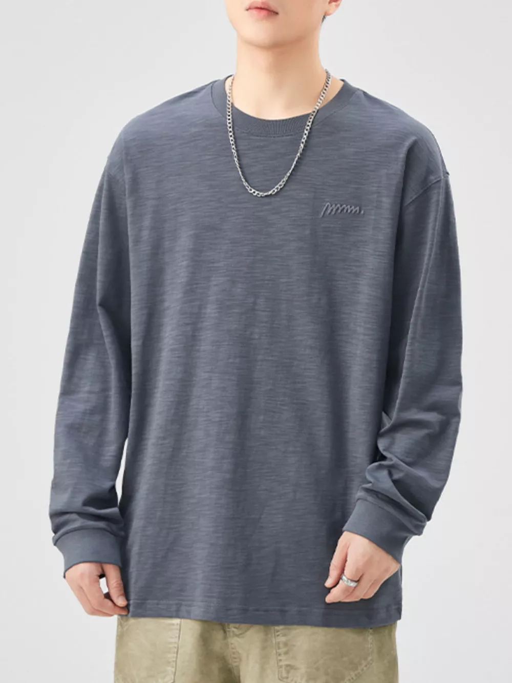 Men's Plus Size Casual Long Sleeve T-Shirt, image 5