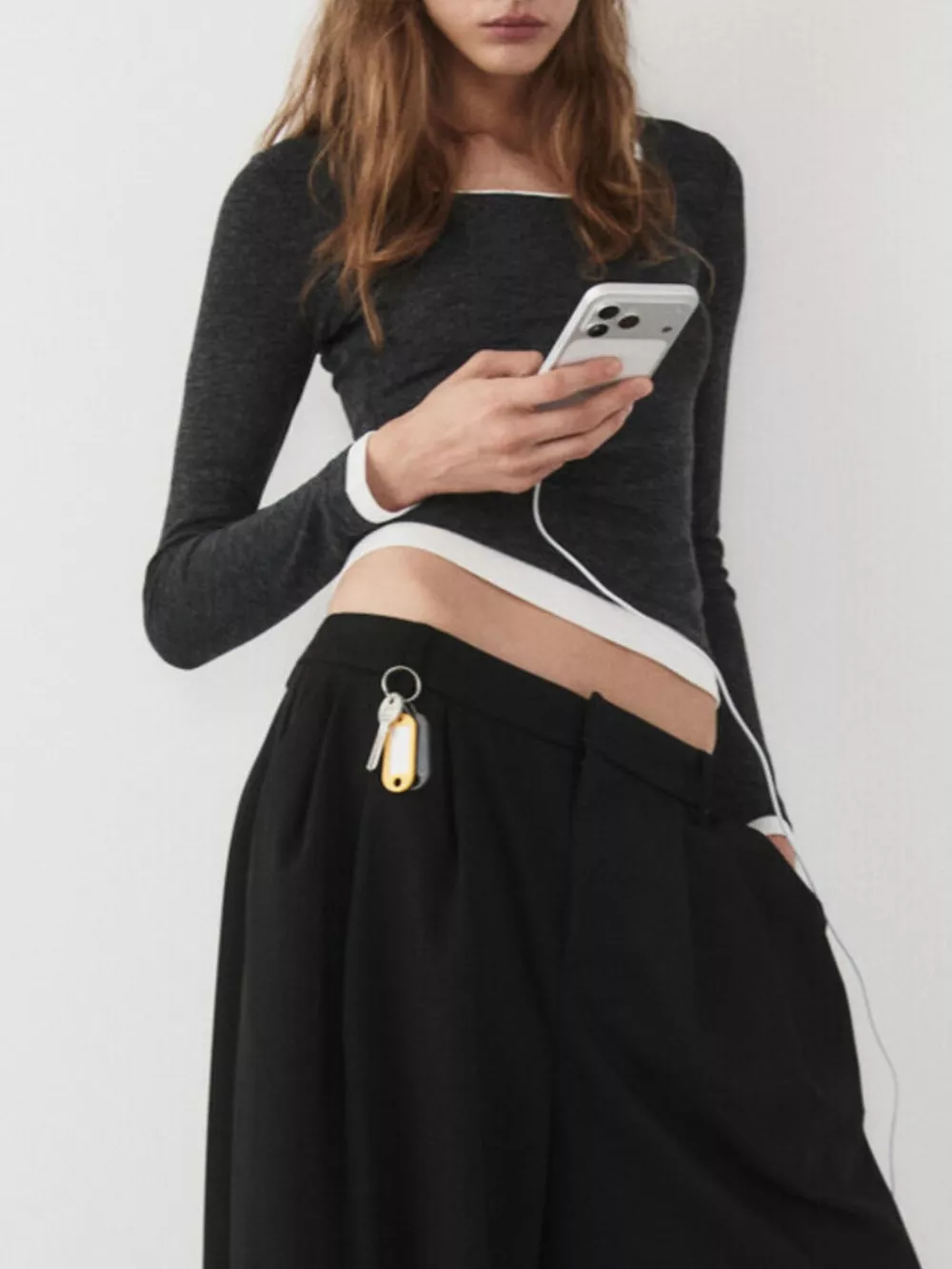 Layered Look Long-Sleeve Slim-Fit T-Shirt, image 7