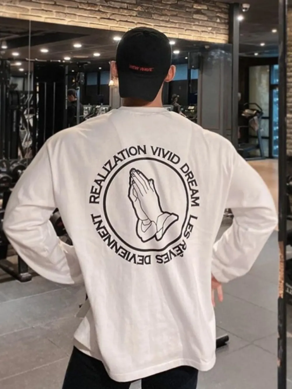 Men's Graphic Round Neck Long Sleeve T-Shirt, image 2