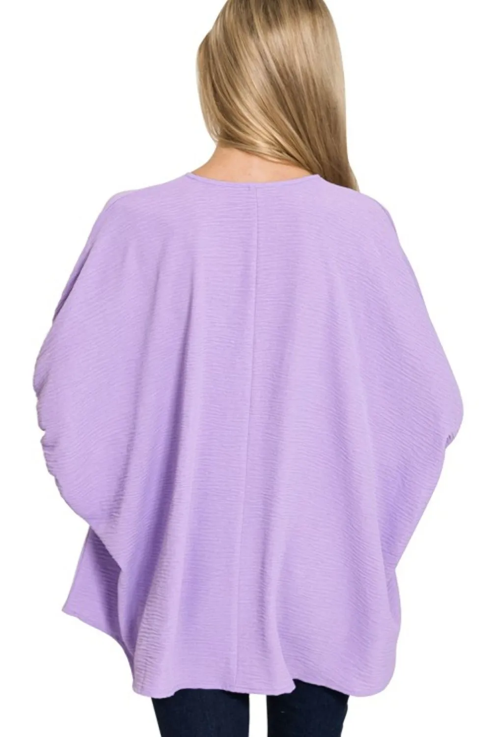 Woven Airflow V-neck Puff Half Sleeve Top, image 3