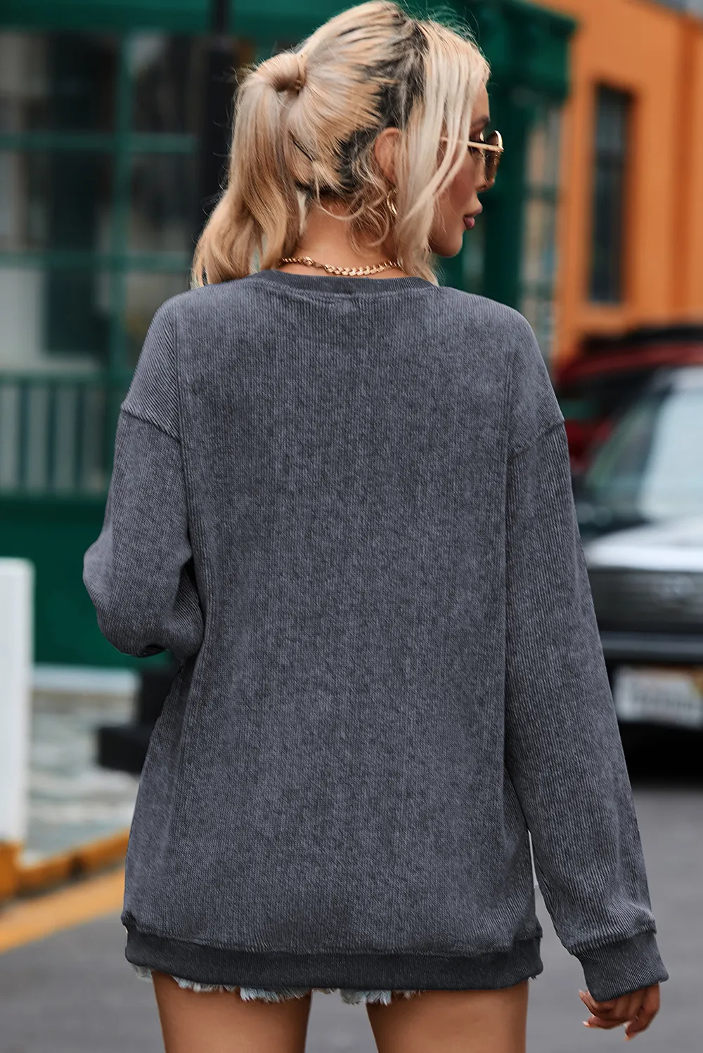Valentine’s Day LOVE Round Neck Long Sleeve Sweatshirt, image 8