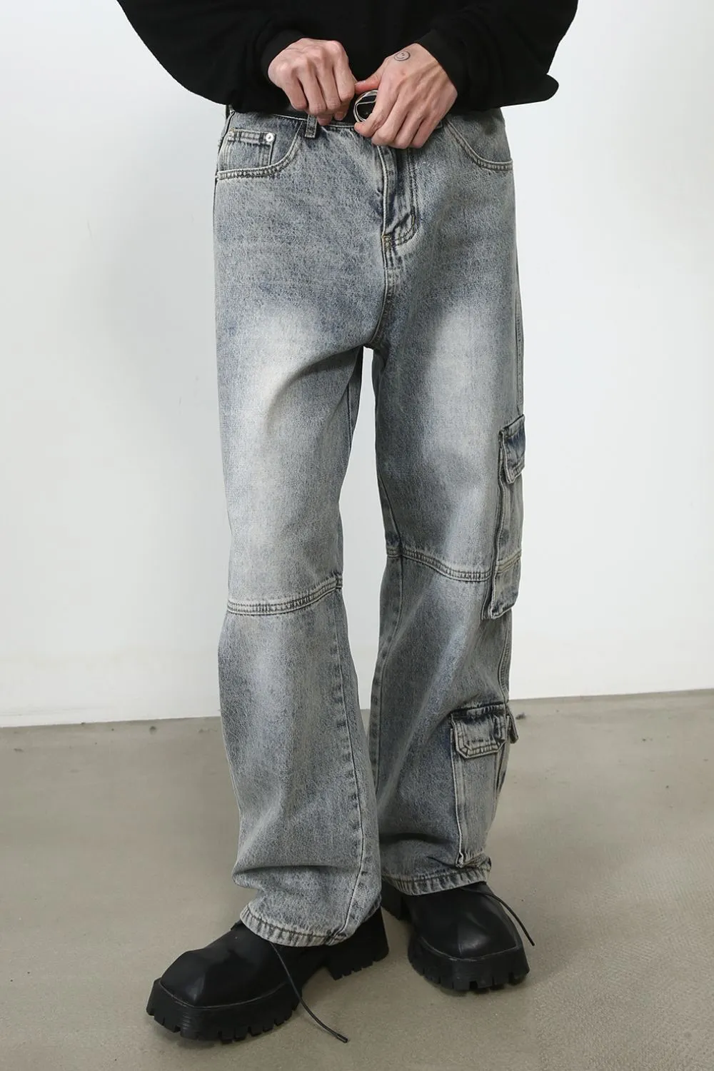 Men's Mid Rise Baggy Jeans, image 3