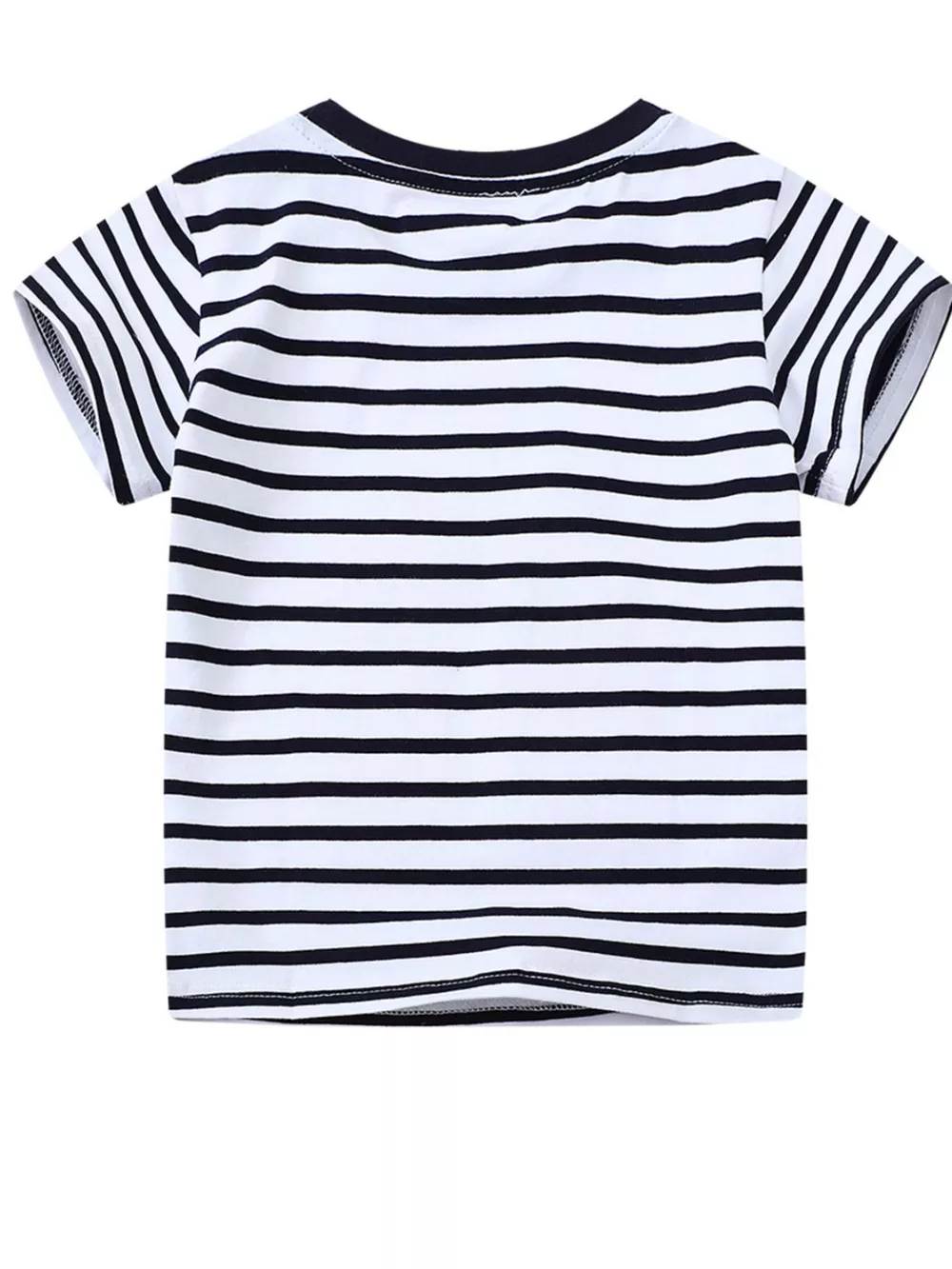 Children's Striped Animal Crew Neck T-Shirt, image 2