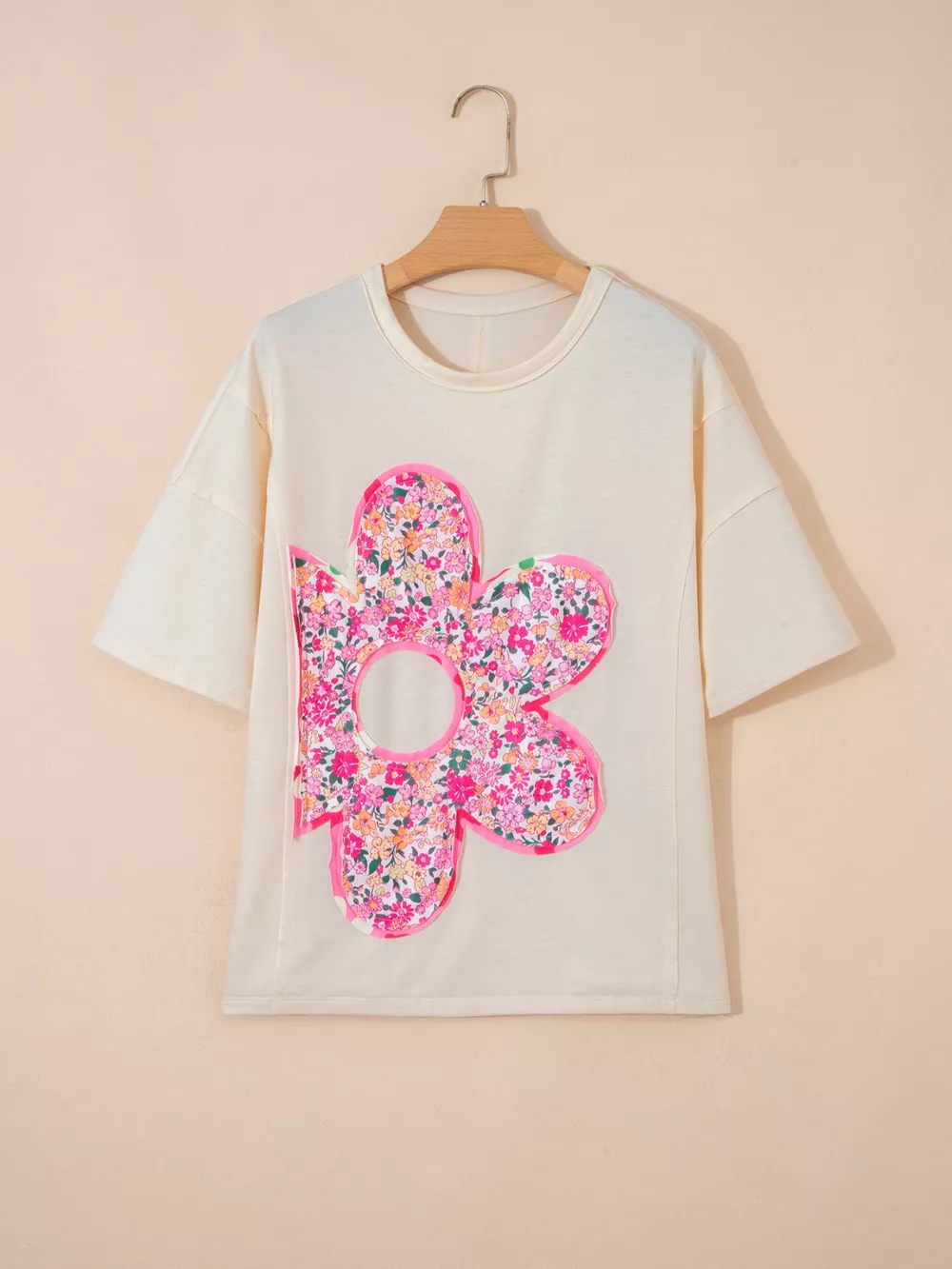 Floral Half Sleeve Oversized Top, image 6