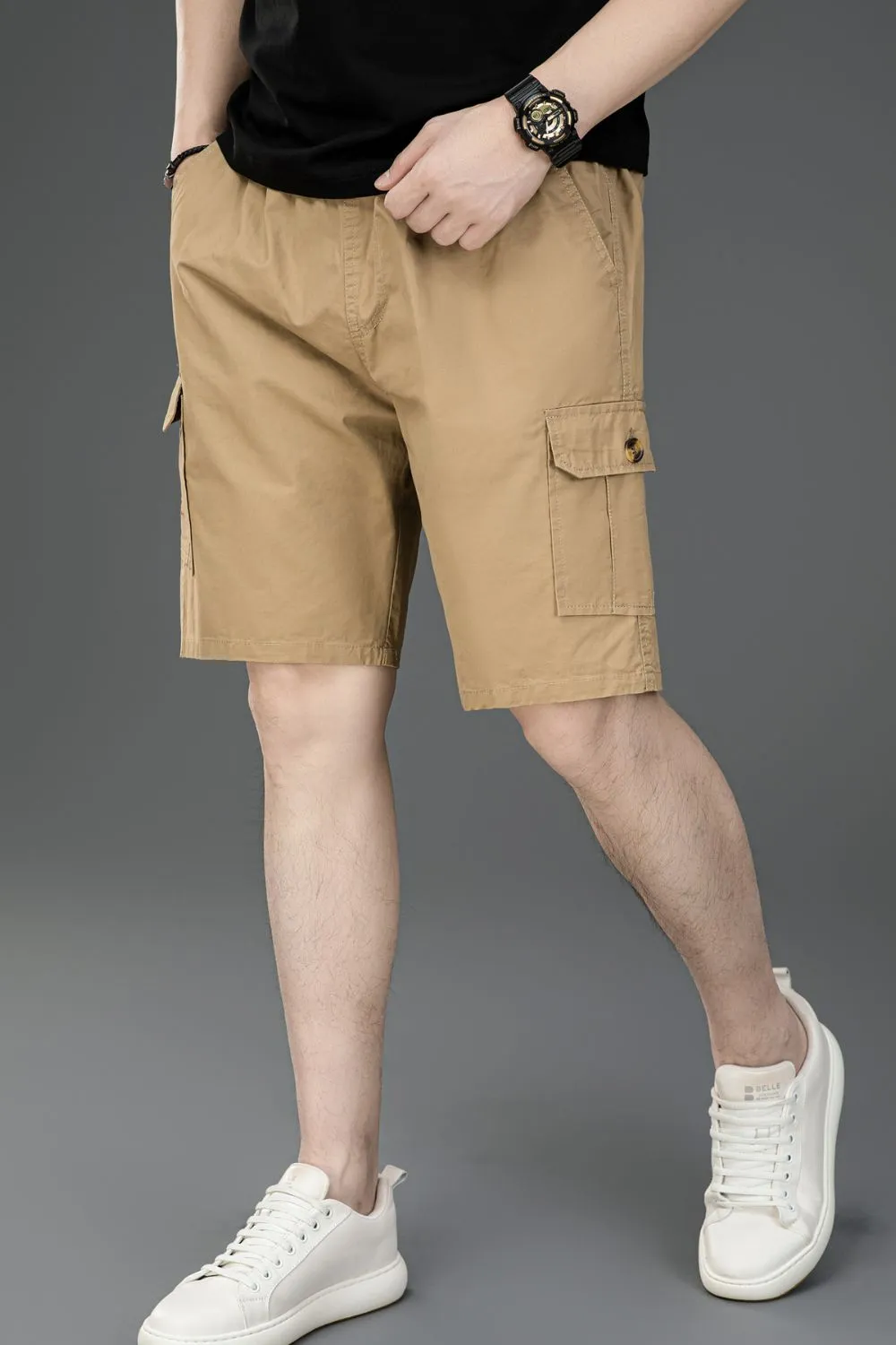 Men's Plus Size Loose Fit Cargo Shorts, image 4