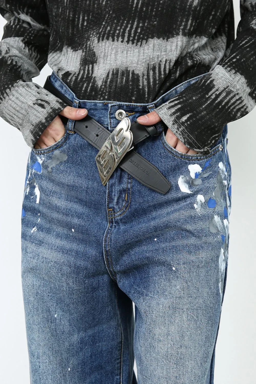 Men's Paint Wide Leg Jeans, image 3