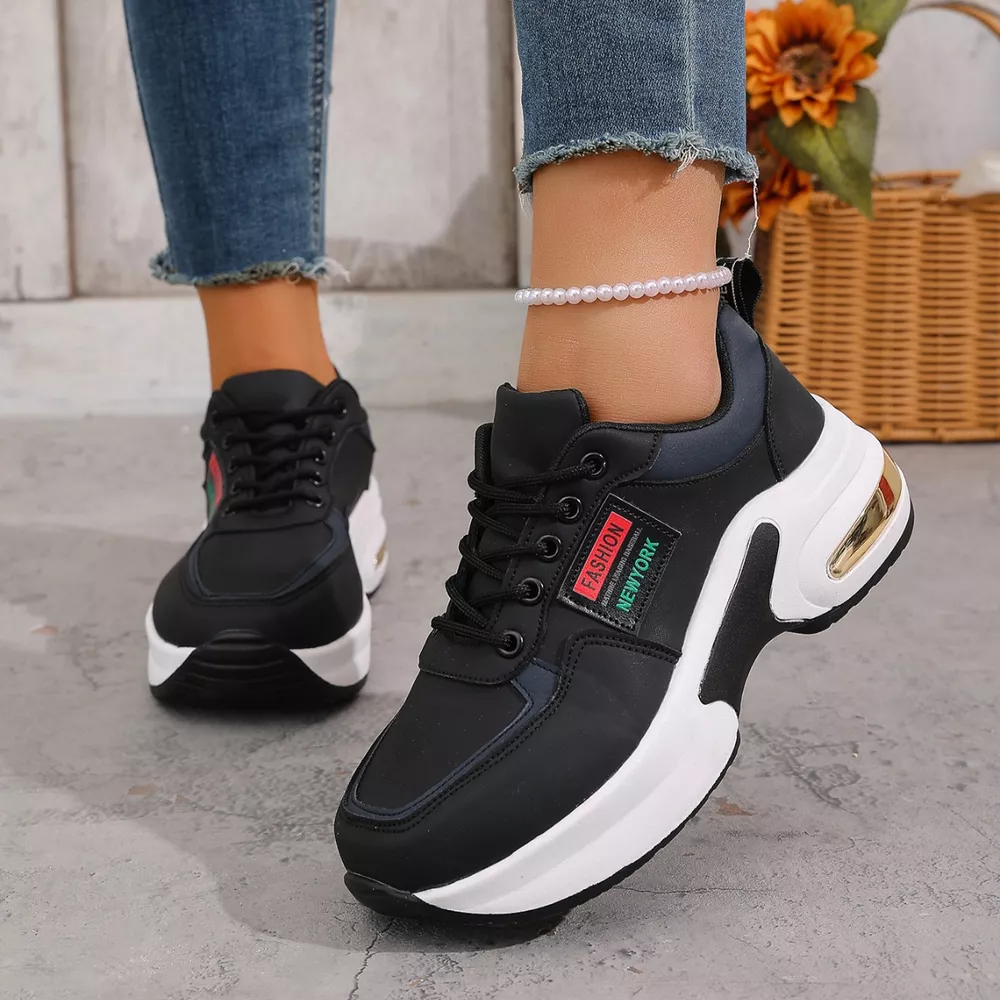 Round Toe Lace Up Sneakers, image 4