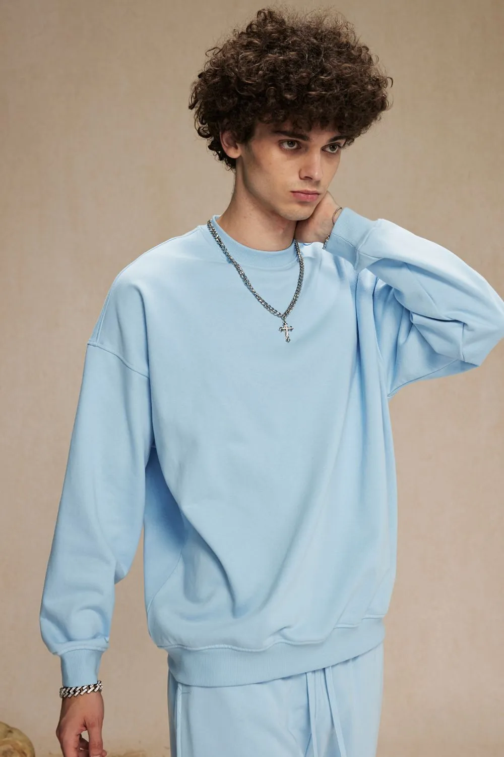 Men's Round Neck Long Sleeve Sweatshirt, image 8