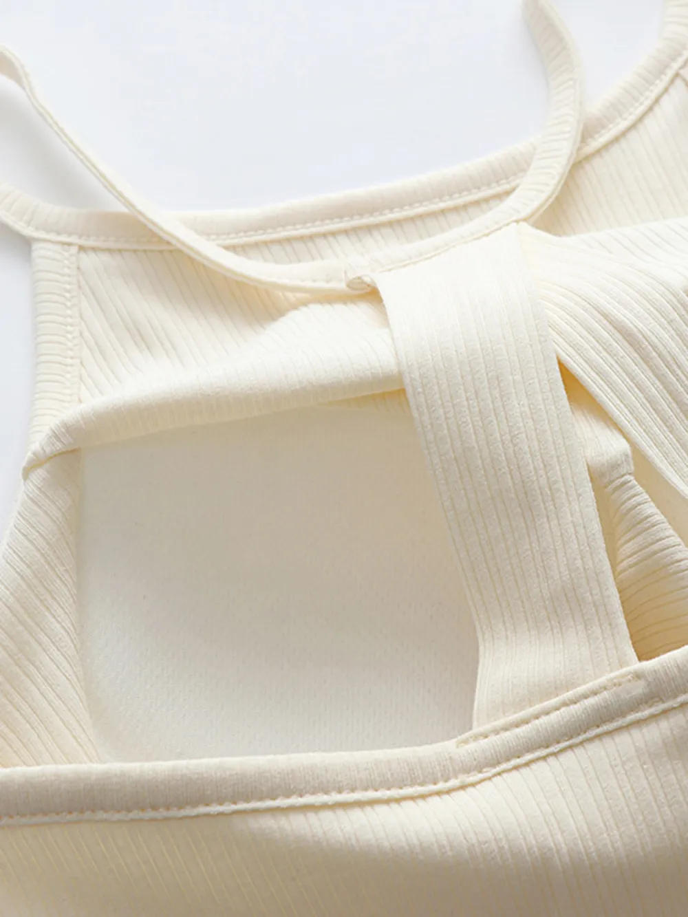 Grecian Neck Cropped Tank with Chest Pads, image 14